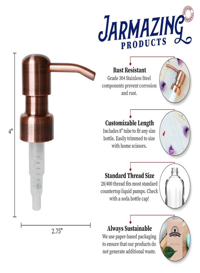 جارمايزنغ برودكتس مضخة بديلة للصابون واللوشن النحاسي - رأس طائر - عبوة من قطعتين - Image 2